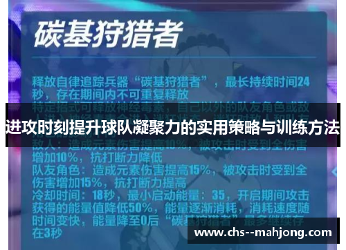 进攻时刻提升球队凝聚力的实用策略与训练方法 进攻时刻提升球队凝聚力的实用策略与训练方法